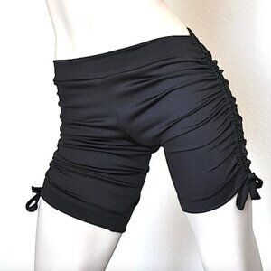 Black Compression Hot Yoga Short - Long Length Short- Made in USA NEW